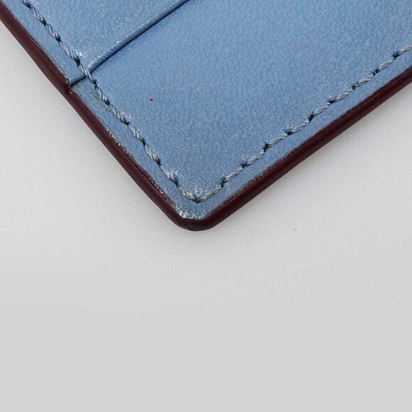 Fendi Blue/Burgundy Leather By The Way Zip Card Holder Wallet - 8M0388 - Picture 3 of 8